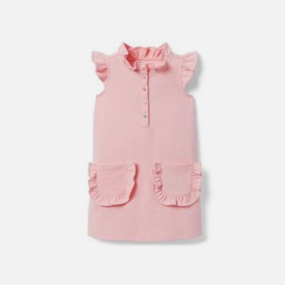 Janie and Jack Pink Pearl Shift Dress Diaper Set 6-12 Months - Picture 2 of 9